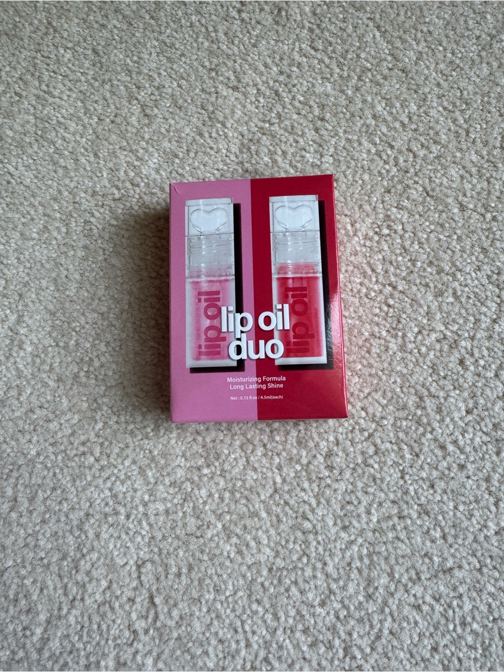 Lip Oil Duo - Pink and Red Gloss Set